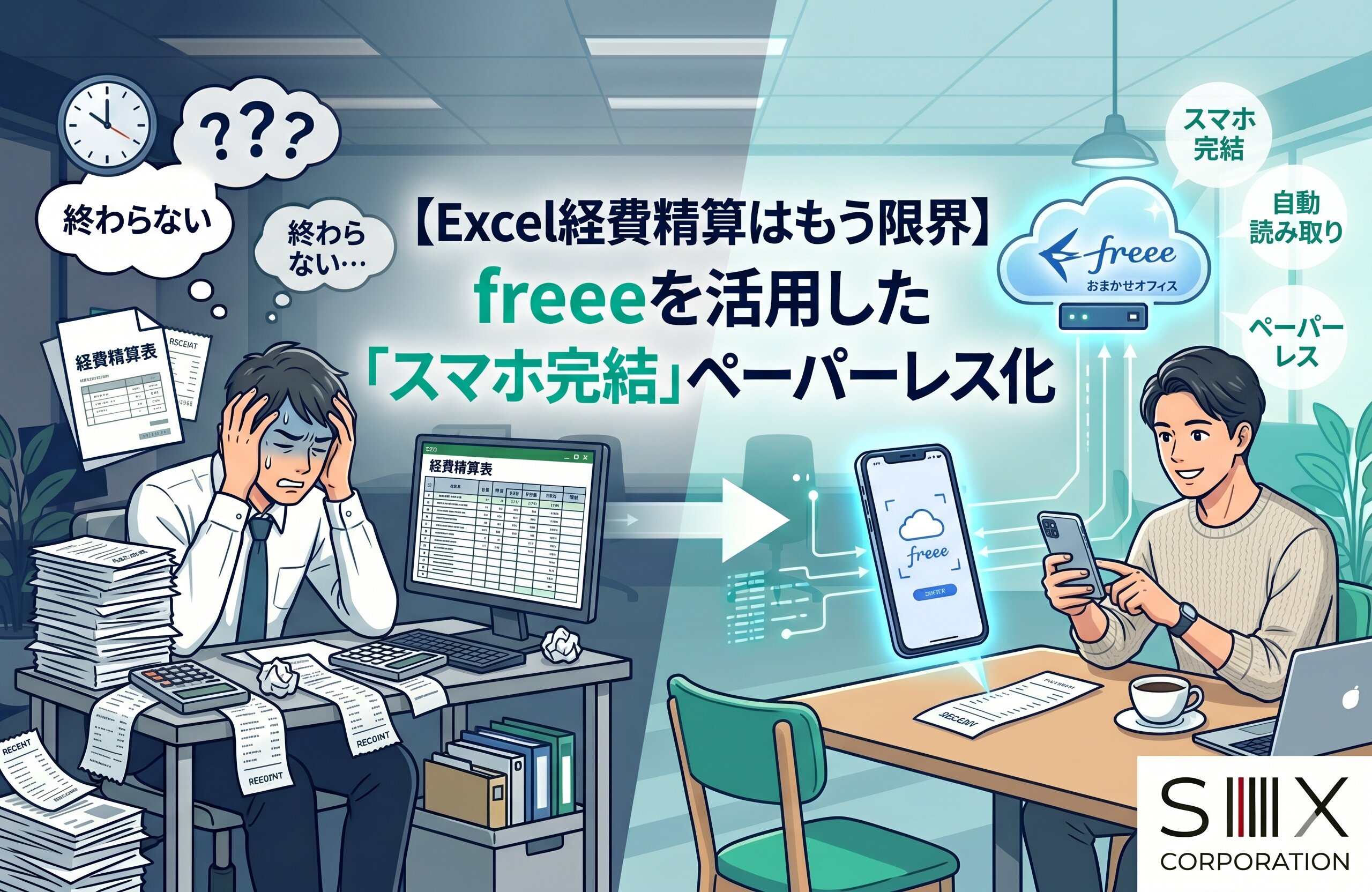Excelでの経費精算はもう限界。freeeを使った「スマホ完結」のペーパーレス導入手順