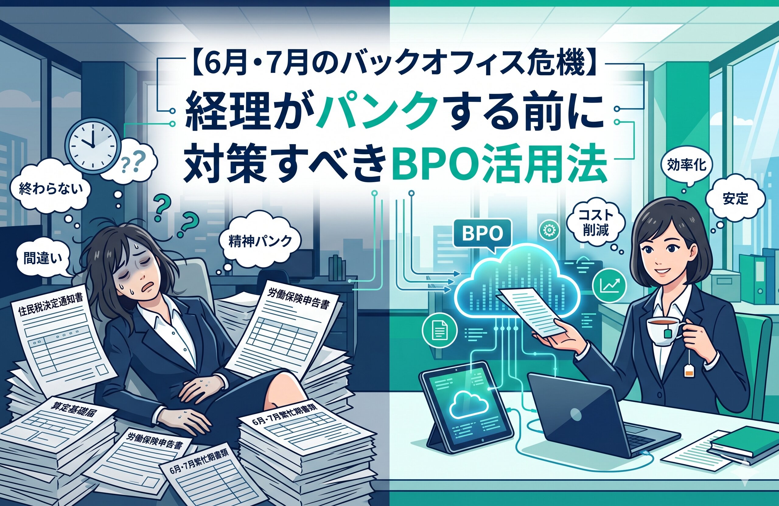 【6月・7月のバックオフィス危機】住民税更新と算定基礎届で経理がパンクする前に対策すべきこと