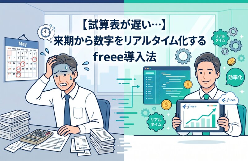 3月決算で「試算表が遅い」と焦った経営者へ。来期から数字をリアルタイム化するfreee導入法