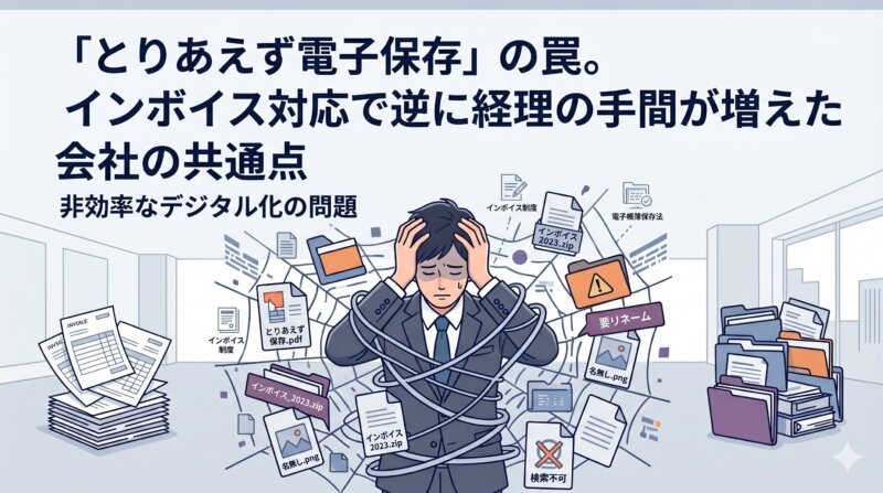 「とりあえず電子保存」の罠。インボイス対応で逆に経理の手間が増えた会社の共通点