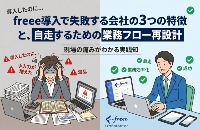freee導入で失敗する会社の3つの特徴と、自走するための業務フロー再設計