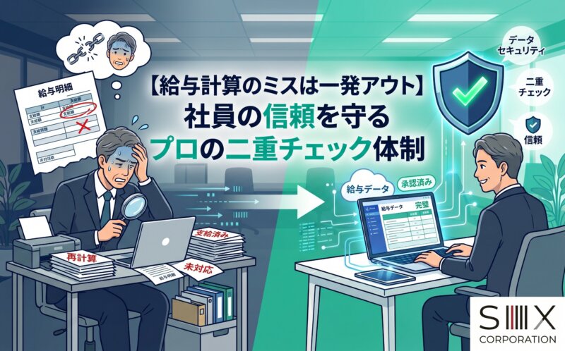 給与計算のミスは一発アウト。社員の信頼を失う前に導入すべき「プロの二重チェック」体制
