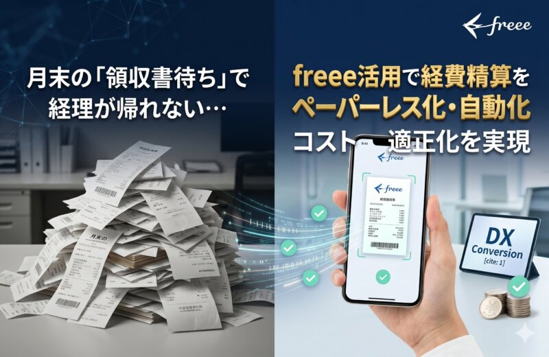 月末の「領収書待ち」で経理が帰れない…。freee活用で経費精算をペーパーレス化・自動化する方法